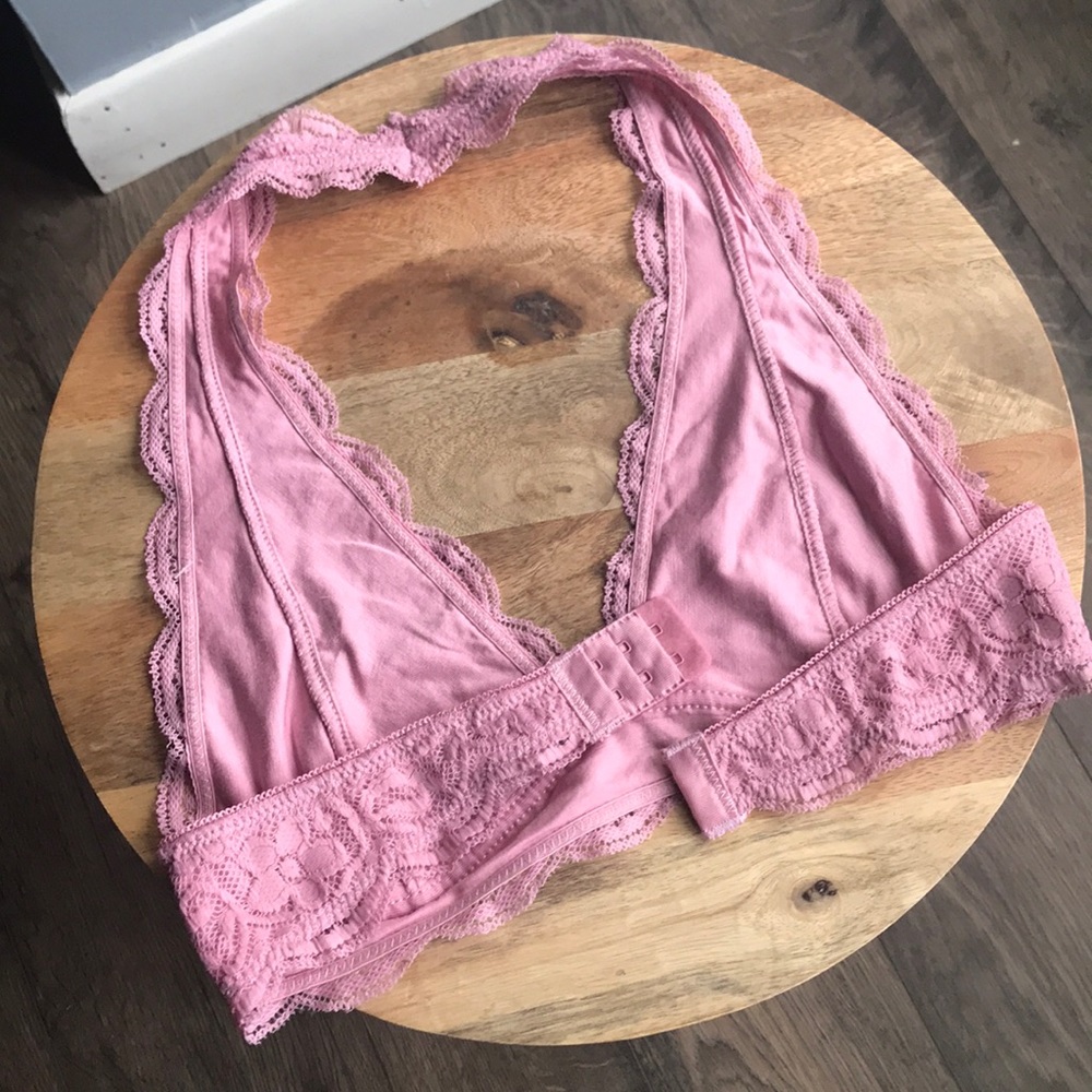 Sasha Halter Lace Bralette - Rose Pink - Picture 3 of 3